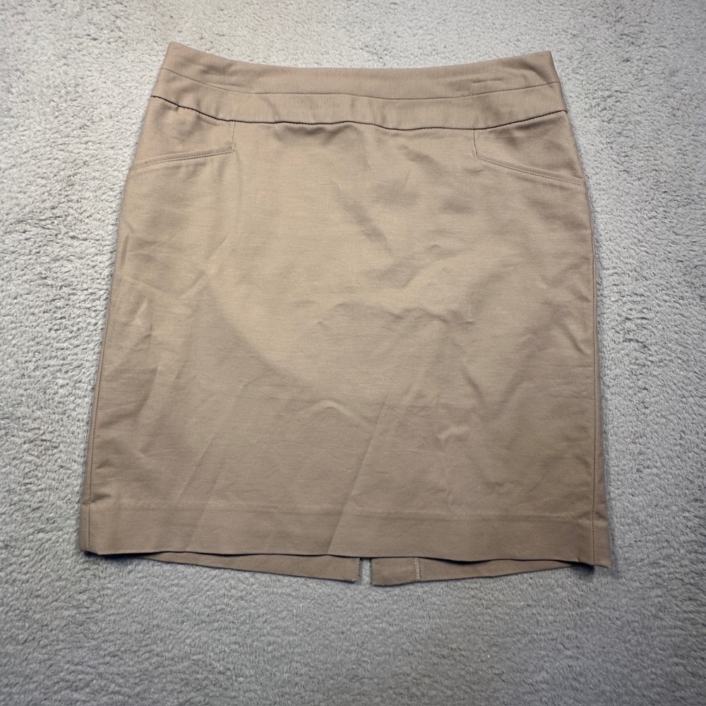 Banana Republic Tan Cotton Blend Pencil Skirt Size 8 Business Casual Work